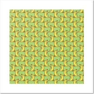 Kiwi Banana Pear Pattern Posters and Art